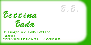 bettina bada business card